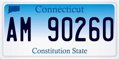 CT license plate AM90260