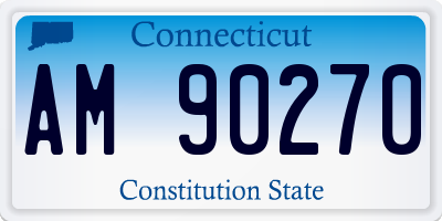 CT license plate AM90270