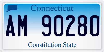 CT license plate AM90280