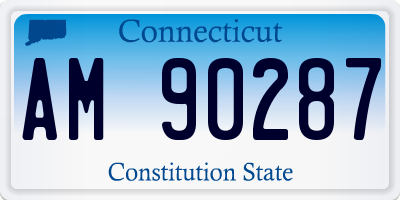 CT license plate AM90287