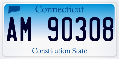 CT license plate AM90308