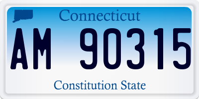 CT license plate AM90315