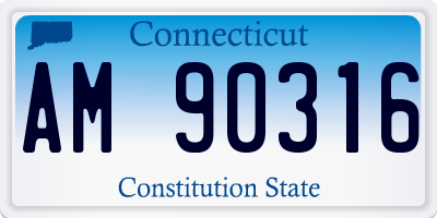 CT license plate AM90316