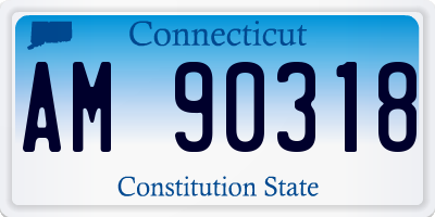 CT license plate AM90318