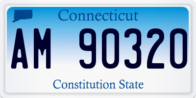 CT license plate AM90320