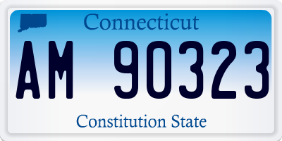 CT license plate AM90323