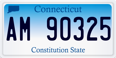 CT license plate AM90325