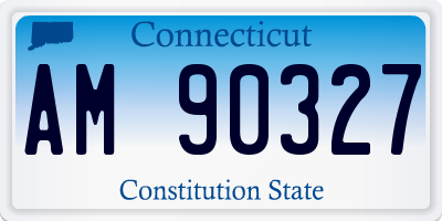 CT license plate AM90327