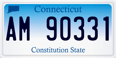 CT license plate AM90331
