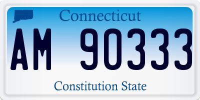 CT license plate AM90333