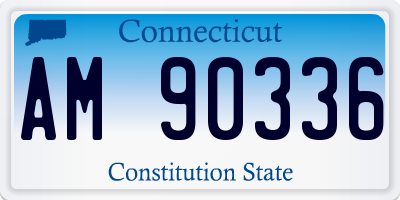 CT license plate AM90336
