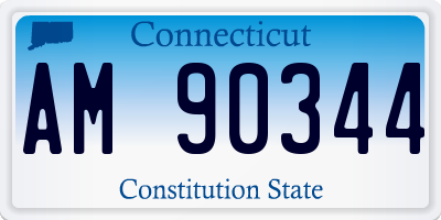 CT license plate AM90344