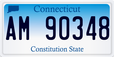CT license plate AM90348