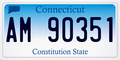 CT license plate AM90351