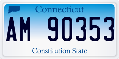 CT license plate AM90353