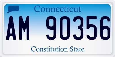 CT license plate AM90356