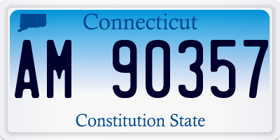 CT license plate AM90357