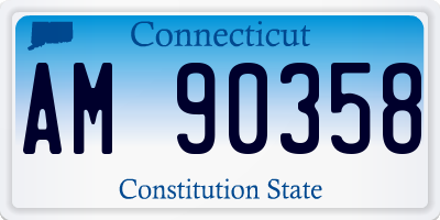 CT license plate AM90358