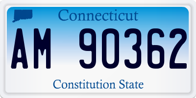 CT license plate AM90362