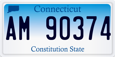 CT license plate AM90374