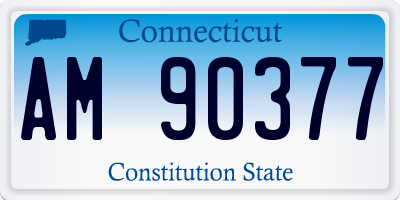 CT license plate AM90377
