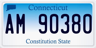 CT license plate AM90380