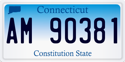 CT license plate AM90381