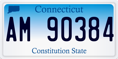 CT license plate AM90384