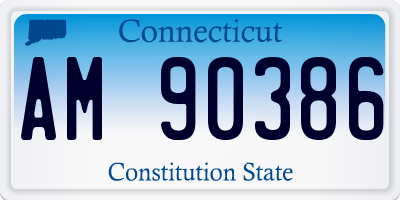 CT license plate AM90386