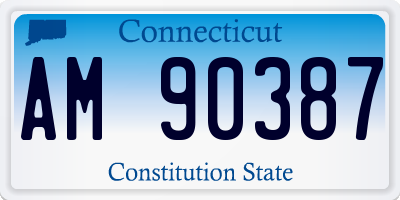 CT license plate AM90387