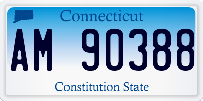 CT license plate AM90388