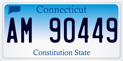 CT license plate AM90449