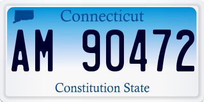 CT license plate AM90472