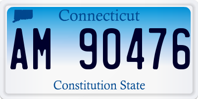 CT license plate AM90476