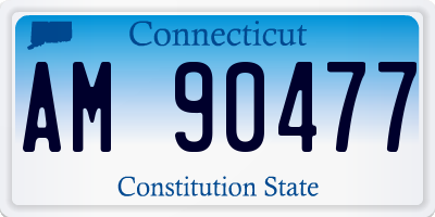 CT license plate AM90477