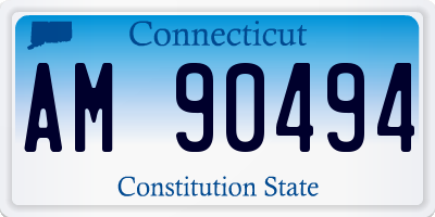 CT license plate AM90494