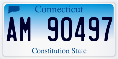 CT license plate AM90497