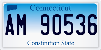 CT license plate AM90536