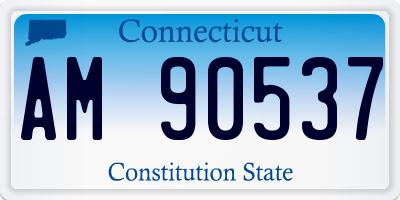 CT license plate AM90537