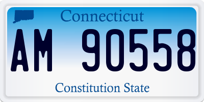 CT license plate AM90558