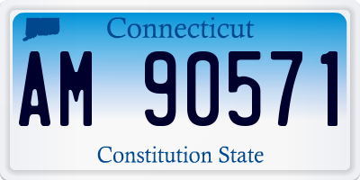 CT license plate AM90571