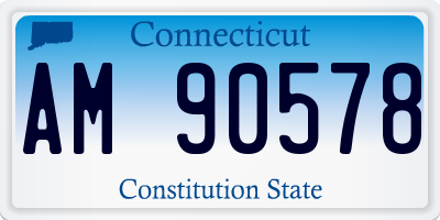 CT license plate AM90578