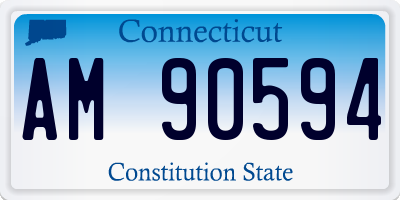 CT license plate AM90594