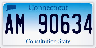 CT license plate AM90634
