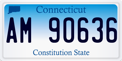 CT license plate AM90636