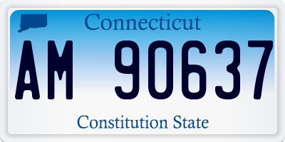 CT license plate AM90637