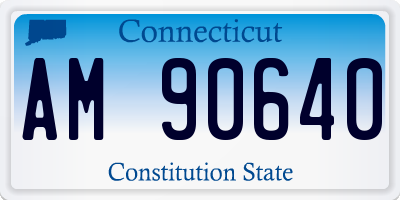 CT license plate AM90640