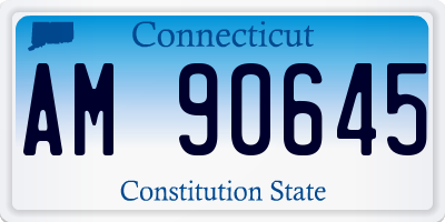 CT license plate AM90645