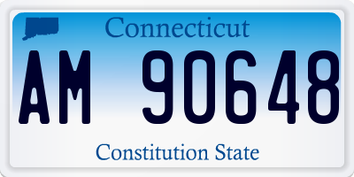 CT license plate AM90648
