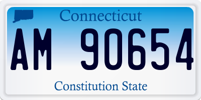 CT license plate AM90654